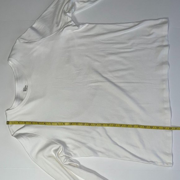 Kim Rogers - Women's Size XL Solid White Blouse - Long Sleeves Round Neckline - Picture 10 of 14